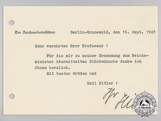 a_signed_reich_labour_service_thank_you_card_from_reichsarbeitsführer_konstnatine_hierl_to_professor_dr._morrel_p_824_1