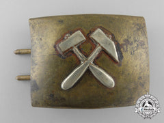 A Third Reich Period Miner's Belt Buckle; Reduced Size & Published Example