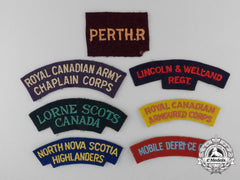 Canada. Seven Second War Shoulder Flashes