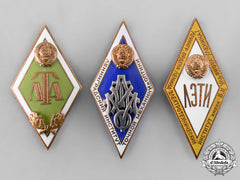 Russia, Soviet Union. A Lot Of Graduation Badges