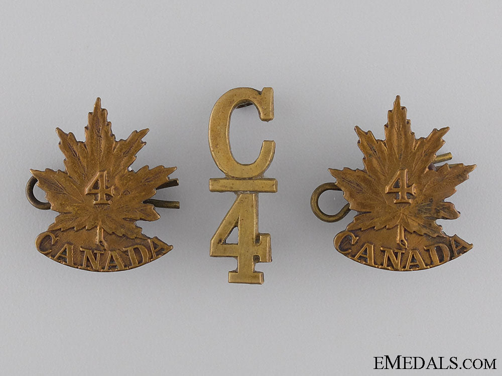 wwi4_th_canadian_infantry_battalion_insignia_set_cef_wwi_4th_canadian_53dfa6badef28