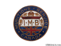 Wwi Canadian Munitions Service Lapel Badge