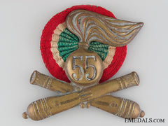 Wwii 55Th Artillery Division Pith Helmet Insignia